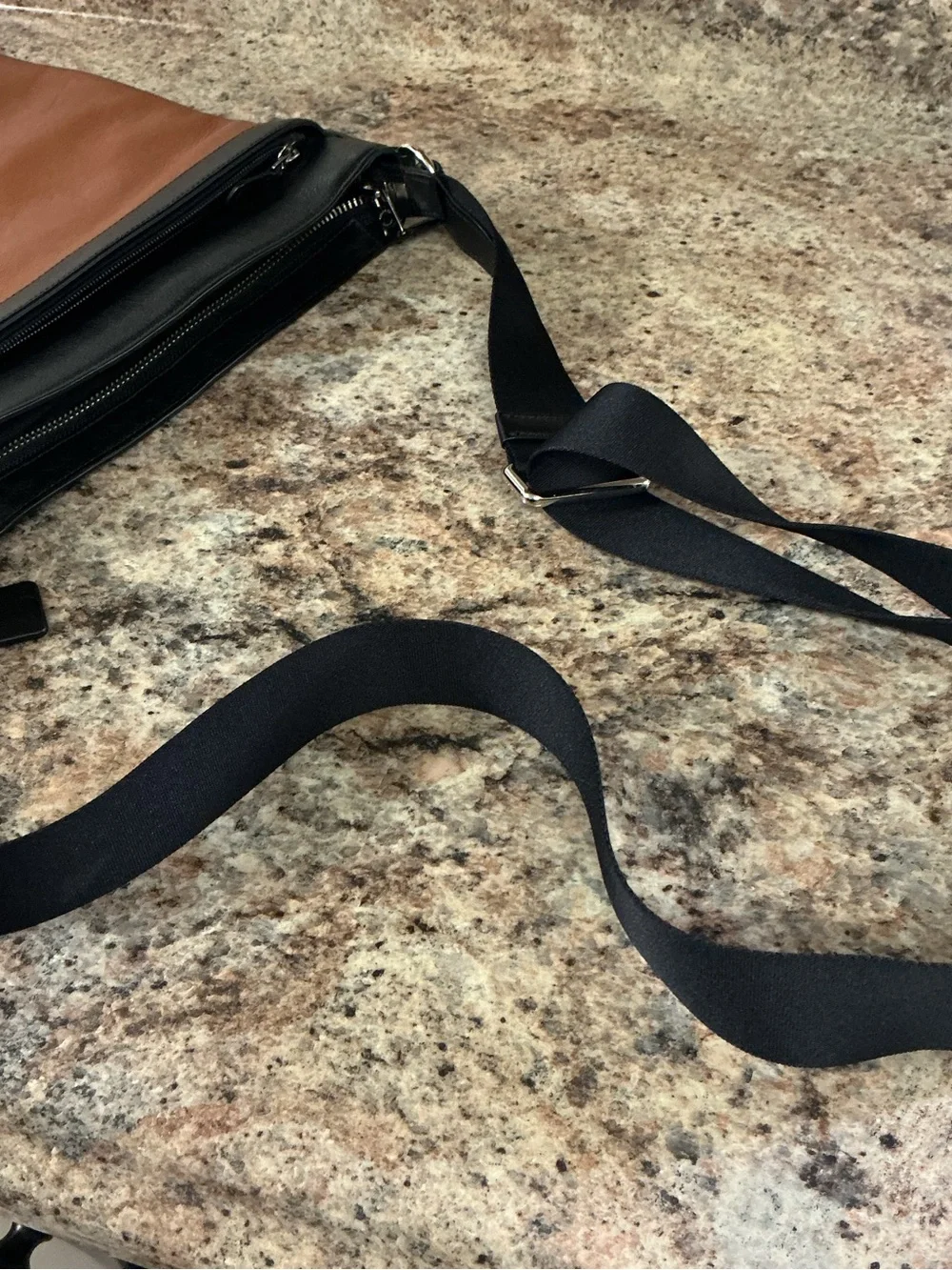 Coach Black and Brown Leather Bowery Messenger Crossbody